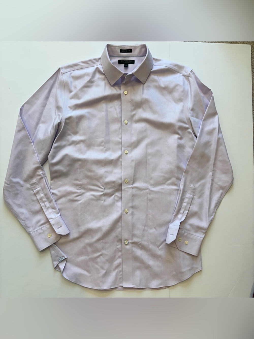 Banana Republic Grant Fit Men’s Light Lavender Dress Shirt Large